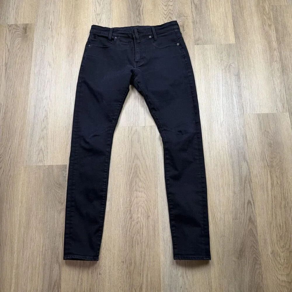 G-Star RAW Jeans Mens 34x32 Black D-Staq 5-Pocket Skinny Stretch Denim Casual